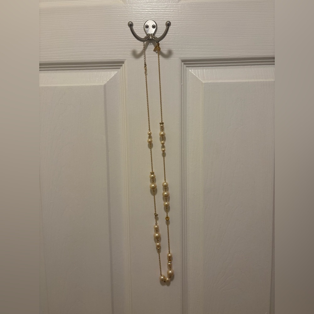 Vintage Champagne Pearl and Faux Gold Necklace